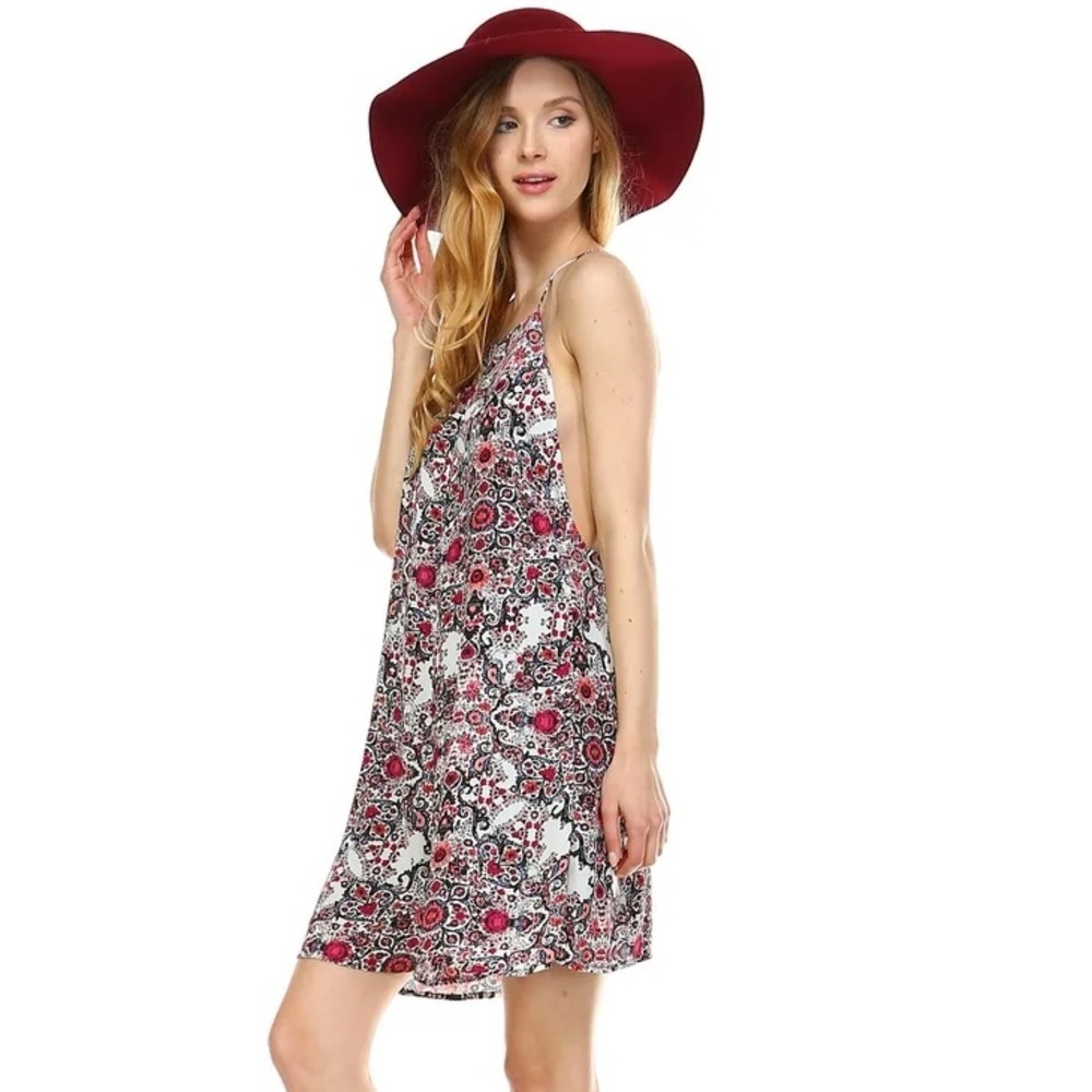 Pearle 88 |  Womens Square Neck Paisley Chiffon Romper Size  S Small
